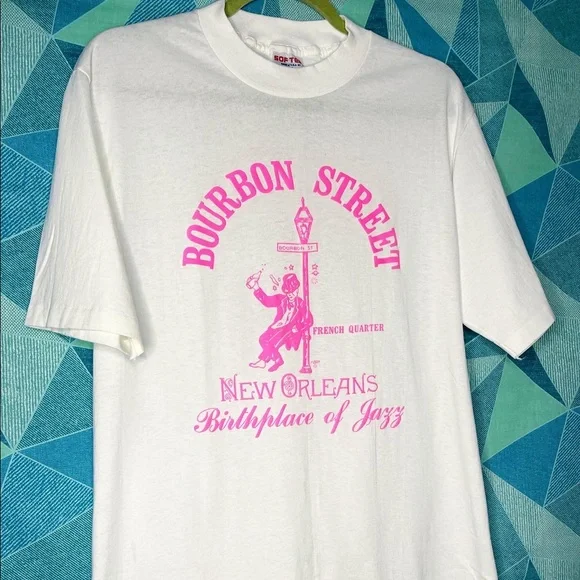 Vintage Single Stitch Bourbon Street New Orleans T-Shirt - Picture 3 of 5